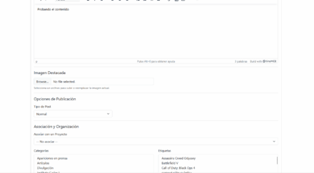 Prueba de publicación de hoy